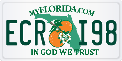FL license plate ECRI98
