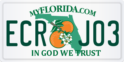 FL license plate ECRJ03