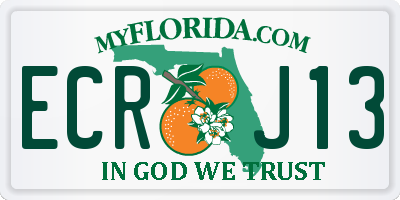 FL license plate ECRJ13