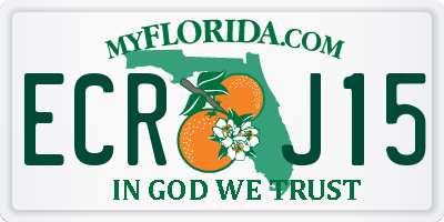 FL license plate ECRJ15