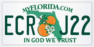 FL license plate ECRJ22