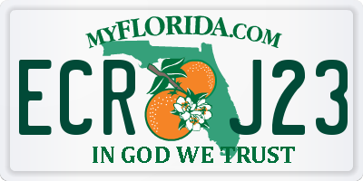 FL license plate ECRJ23