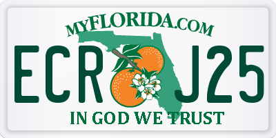 FL license plate ECRJ25