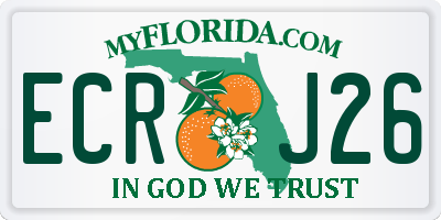 FL license plate ECRJ26