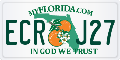 FL license plate ECRJ27