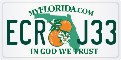 FL license plate ECRJ33