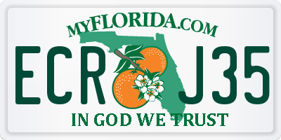 FL license plate ECRJ35