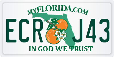 FL license plate ECRJ43