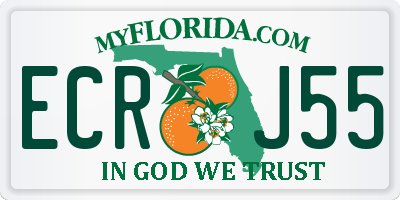 FL license plate ECRJ55