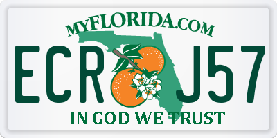 FL license plate ECRJ57
