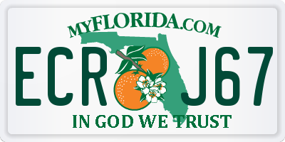 FL license plate ECRJ67