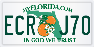 FL license plate ECRJ70
