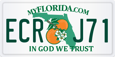FL license plate ECRJ71