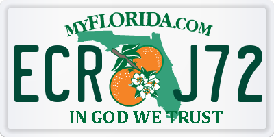 FL license plate ECRJ72