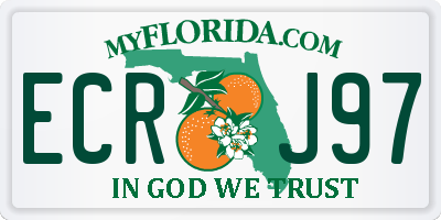 FL license plate ECRJ97