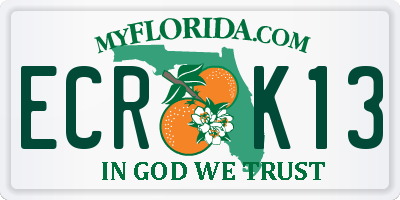 FL license plate ECRK13