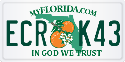 FL license plate ECRK43