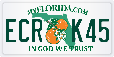 FL license plate ECRK45
