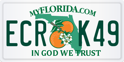 FL license plate ECRK49