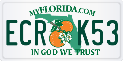 FL license plate ECRK53