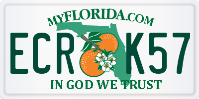 FL license plate ECRK57