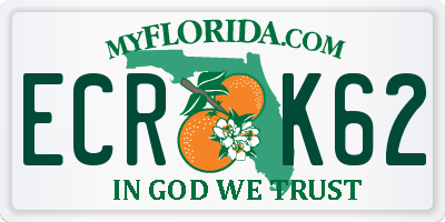 FL license plate ECRK62