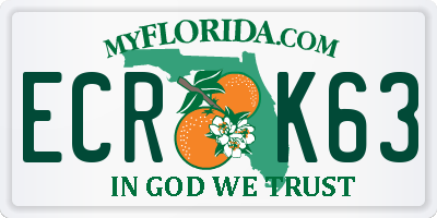 FL license plate ECRK63