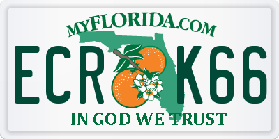 FL license plate ECRK66