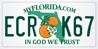 FL license plate ECRK67
