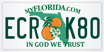 FL license plate ECRK80