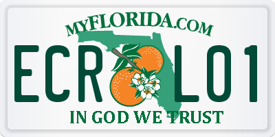 FL license plate ECRL01