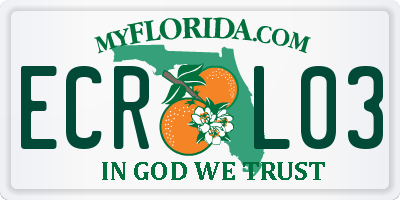 FL license plate ECRL03