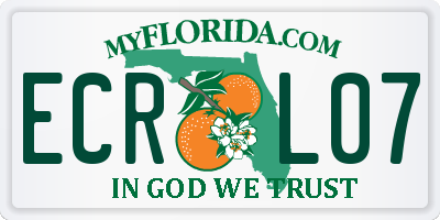 FL license plate ECRL07