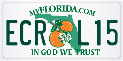 FL license plate ECRL15