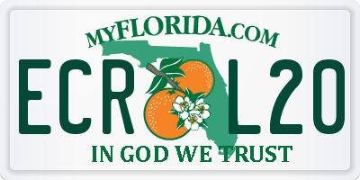 FL license plate ECRL20