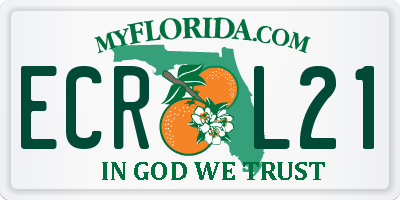 FL license plate ECRL21