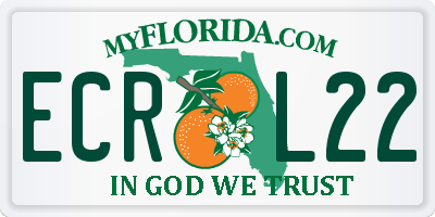 FL license plate ECRL22