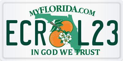 FL license plate ECRL23