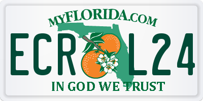 FL license plate ECRL24