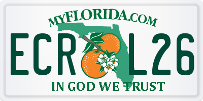 FL license plate ECRL26