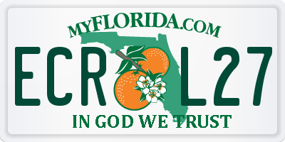 FL license plate ECRL27