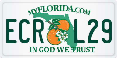 FL license plate ECRL29