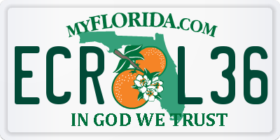 FL license plate ECRL36