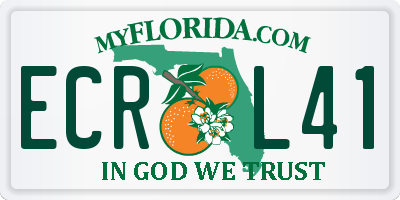 FL license plate ECRL41