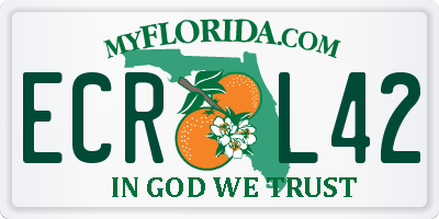 FL license plate ECRL42