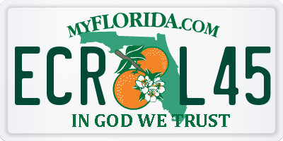 FL license plate ECRL45