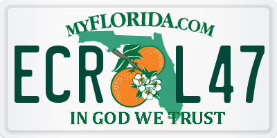 FL license plate ECRL47
