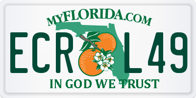 FL license plate ECRL49
