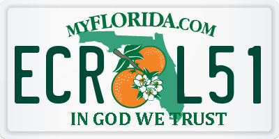 FL license plate ECRL51