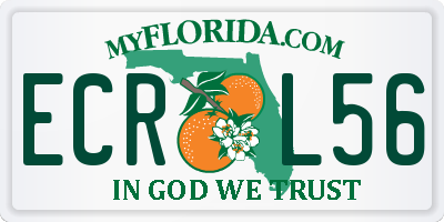 FL license plate ECRL56